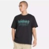 Men's Short Sleeve Mountain Logo Slub T-Shirt,Timberland