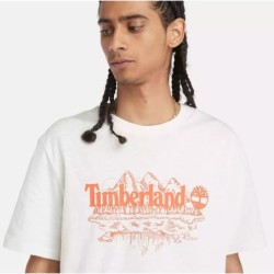 Men's Short Sleeve Mountain Logo Slub Timberland T-Shirt