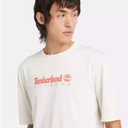 Men's Anti-UV Printed Timberland T-Shirt,Color:White