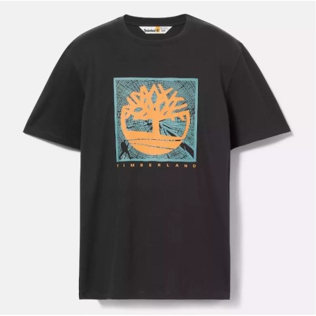 Men's Short Sleeve Front Tree Logo Graphic T-Shirt