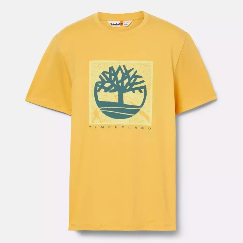 Men's Short Sleeve Front Tree Logo Graphic Timberland T-Shirt