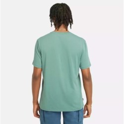 Men's Short Sleeve Front Tree Logo Graphic Timberland T-Shirt,Color:Green