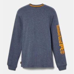 Men's Timberland PRO® Core Logo Long-Sleeve T-Shirt,Color:Blue