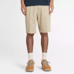 Men's Stretch Twill Chino Short,Color:Lemon Pepper