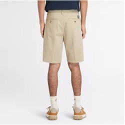 Men's Stretch Twill Chino Short,Color:Lemon Pepper