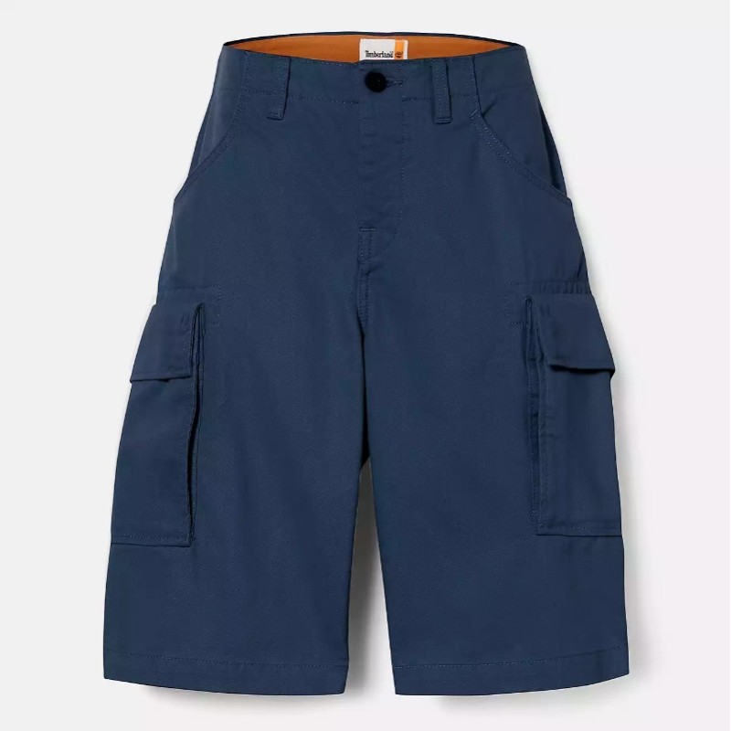 Men's Twill Cargo Short Timberland Short,Color:Dark Sapphire