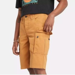 Men's Twill Cargo Short ,Color:Wheat