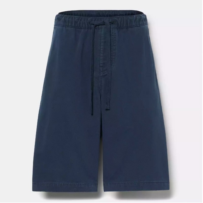 Men's Washed Heavy Twill Carpenter Short,Color:Dark Sapphire