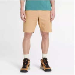 Men's Garment Dye Poplin Short,Timberland,Color:Light Wheat