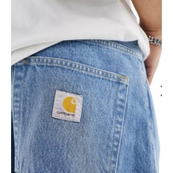 Carhartt WIP brandon loose denim shorts in blue light wash