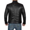 Decrum Brown Leather Jacket Mens - Cafe Racer Motorcycle Jacket