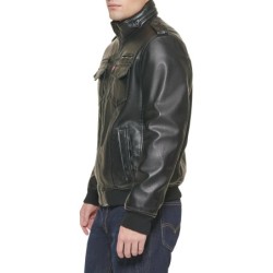 Levi's Men's Faux Leather Aviator Bomber Jacket