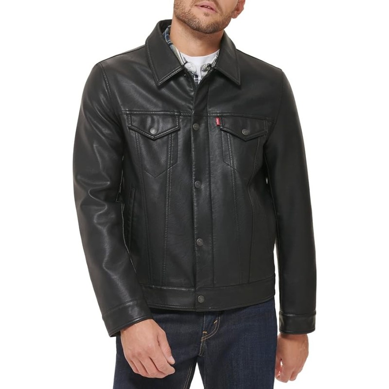 Levi's Men's Faux Leather Classic Trucker Jacket