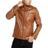 Men's Leather Jacket Motorcycle Lightweight Faux Leather Outwear