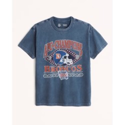 Men's Vintage Denver Broncos Graphic Tee,Cotton T-shirt