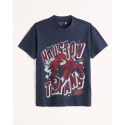 Men's Houston Texans Graphic Tee,Cotton Short Sleeves