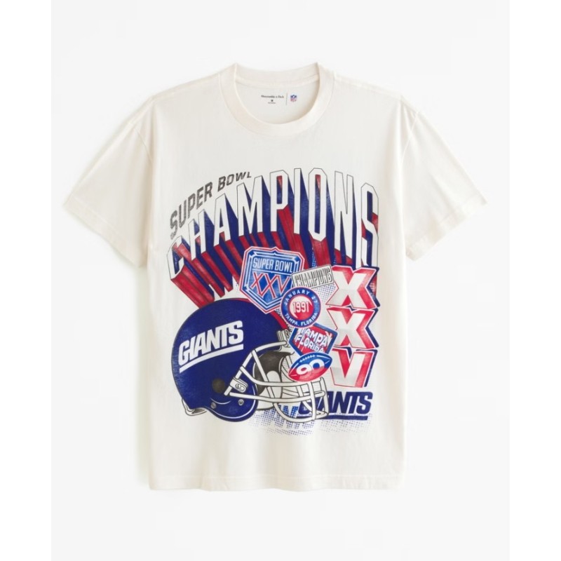 Men's New York Giants Graphic Tee,Cotton Short Sleeves