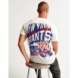 Men's New York Giants Graphic Tee,Cotton Short Sleeves