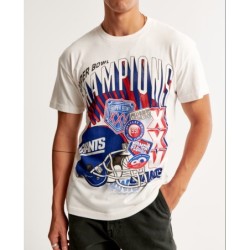 Men's New York Giants Graphic Tee,Cotton Short Sleeves