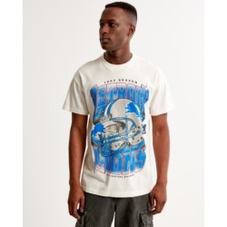 Men's Detroit Lions Graphic Tee,Cotton Short Sleeves