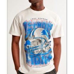 Men's Detroit Lions Graphic Tee,Cotton Short Sleeves