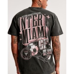 Men's Inter Miami Graphic Tee,Cotton Short Sleeves