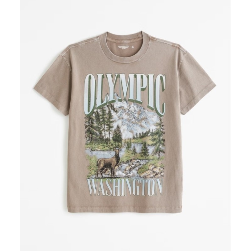 Men's Olympic Peninsula Graphic Tee,Wild T-shirt