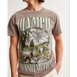 Men's Olympic Peninsula Graphic Tee,Wild T-shirt