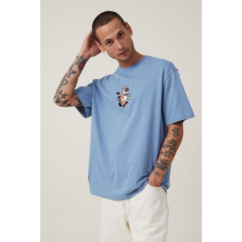 Dabsmyla Men's Cotton Loose Fit T-Shirt