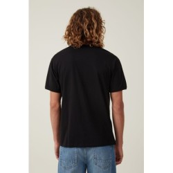 Men's Black Loose Fit Art T-Shirt