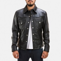 Ranchson Black Leather Shirt