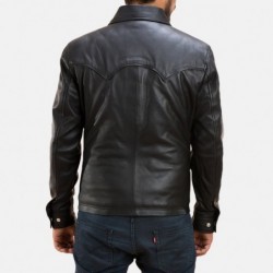 Ranchson Black Leather Shirt