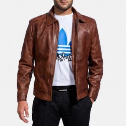 Inferno Brown Leather Jacket