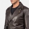 Noah Brown Leather Biker Jacket