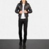 Bravado Brown Hooded Leather Bomber Jacket