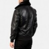 Airin G-1 Black Leather Bomber Jacket