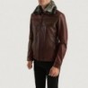 Evan Hart Fur Brown Leather Jacket