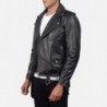 Allaric Alley Black Leather Biker Jacket