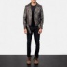 Allaric Alley Distressed Brown Leather Biker Jacket