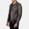 Allaric Alley Distressed Brown Leather Biker Jacket