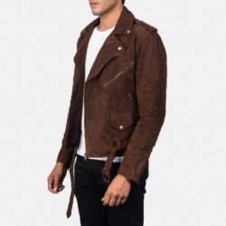 Allaric Alley Mocha Suede Biker Jacket