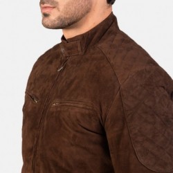 Sven Mocha Suede Bomber Jacket