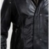 Highschool Black Hooded Leather Jacket