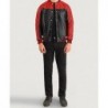 Terrance Black & Red Leather Varsity Jacket