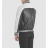 Terrance Black & White Leather Varsity Jacket