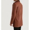 Cinnamon Brown Leather Fur Coat