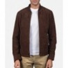 Blain Mocha Suede Bomber Jacket