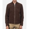 Blain Mocha Suede Bomber Jacket