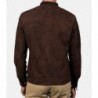 Blain Mocha Suede Bomber Jacket