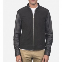 Blain Black Hybrid Bomber Jacket